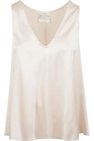 FORTE FORTE Top, Dame, , M, Silke Top med Rensede Linjer