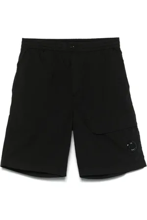 C.P. Company Shorts, Herre, Sort, L, Sorte Shorts med Elastik i Taljen