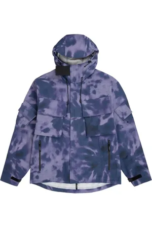 BOILER ROOM Jakke, Herre, Lilla, L, Nylon, Tie-Dye Skaljakke Lilla Vandtæt Vindtæt