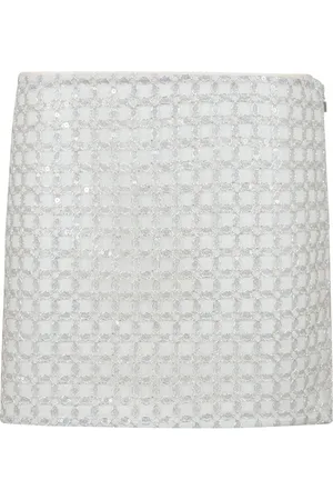 ROTATE Nederdel, Dame, , M, Polyester, Broderet Mini Nederdel med Lynlås