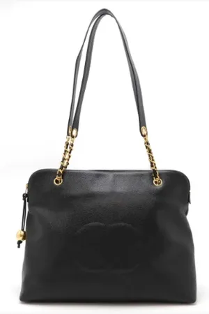 CHANEL Pre-owned, Dame, Sort, ONE SIZE, Uld, Pre-owned Laeder totes