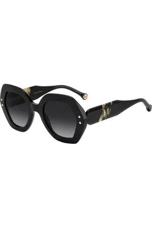 Carolina Herrera Tilbehør, Dame, Flerfarvet, 52 MM, Uld, Sort Havana Solbriller