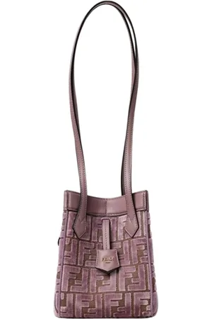 Fendi Taske, Dame, Lilla, ONE SIZE, Uld, Velvet Mini Tote Taske i Violet