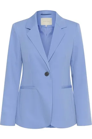 Kaffe Jakke, Dame, Blå, 2XL, Ebb And Flow Blazer Jakke