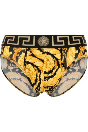 VERSACE Undertøj, Herre, Gul, 3XL, Bomuld, Barocco Print Undertøj
