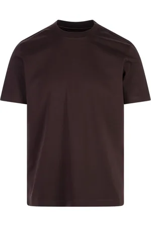 HUGO BOSS Top, Herre, Brun, 2XL, Bomuld, Mørkebrun Merceriseret Bomulds T-shirt