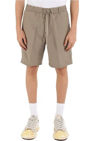 COSTUMEIN Shorts, Herre, Grå, XL, Lyocell Bermuda shorts med knap og lynlås lukning