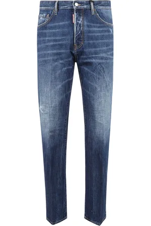 Dsquared2 Jeans, Herre, Blå, S, Bomuld, Slim-fit 5-lommebukser