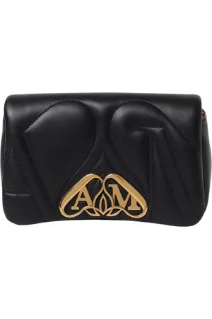 Alexander McQueen Taske, Dame, Sort, ONE SIZE, Quiltet Seal Clutch Taske