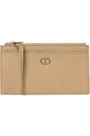 Twin-Set Tilbehør, Dame, , ONE SIZE, Læder, Sort Lynlås Clutch Pung