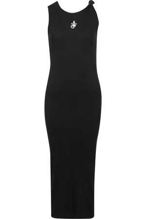 J.W.Anderson Kjole, Dame, Sort, M, Bomuld, Twisted Strap Maxi Kjole