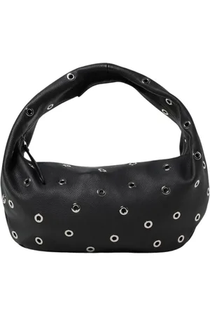 Khaite Taske, Dame, Sort, ONE SIZE, Læder, Sort læderclutch med øjeletdetalje