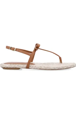 Stuart Weitzman Sko, Dame, , 39 EU, Læder, Sløjfe Detalje Læder Espadrilles Sandaler