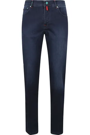 Kiton Jeans, Herre, Blå, W40, Bomuld, Jeans med medium vask