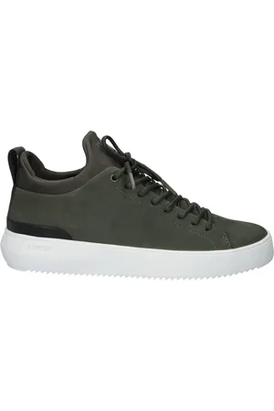 Blackstone Sko, Herre, Grøn, 43 EU, Læder, Ethan - Tarmac - Sneaker (mid)