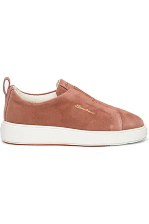 santoni Sko, Dame, Lyserød, 38 EU, Suede, Damesuede slip-on sneaker