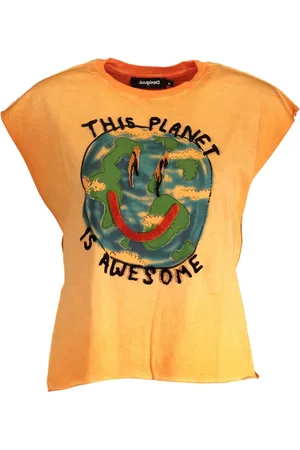 Desigual Top, Dame, , XL, Bomuld, Vibrant Tee med Kontrast Print