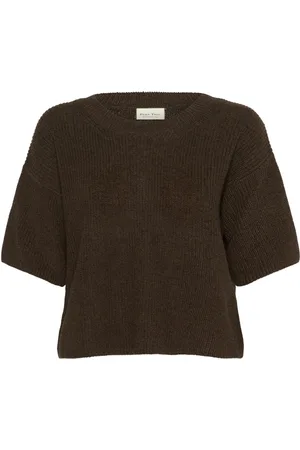 Part Two Strik, Dame, Brun, XL, Uld, Afslappet Strik Trøje Bracken
