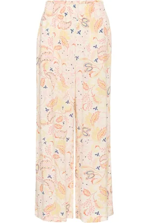 Part Two Bukser, Dame, Flerfarvet, 2XL, Uld, Paisley Print Wide Leg Bukser