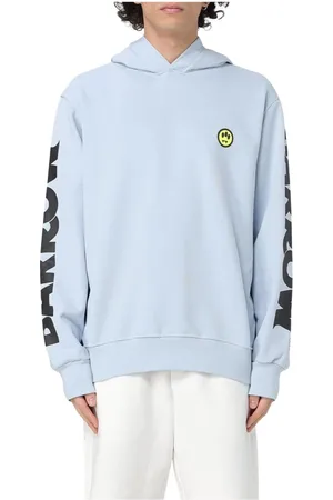 BARROW Sweathshirts & Hoodies, Herre, Blå, S, Bomuld, Grafisk Langærmet Sweatshirt Blå