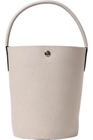 Longchamp Taske, Dame, Hvid, ONE SIZE, Læder, Kornet Læder Bucket Taske