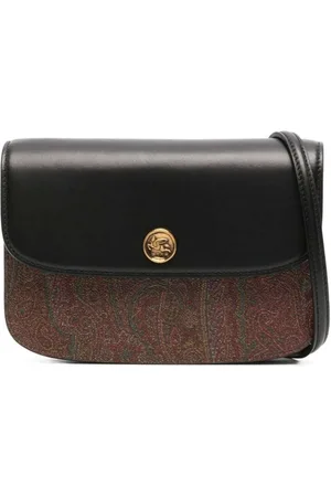 Etro Taske, Dame, Brun, ONE SIZE, Uld, Brun skuldertaske med paisleymotiv
