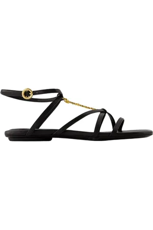 Jacquemus Sko, Dame, Sort, 37 EU, Læder, Sort lædersandal