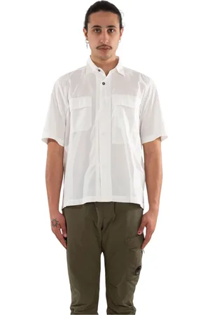 C.P. Company Skjorte, Herre, Hvid, 2XL, Ripstop Boxy Short Sleeve Skjorte