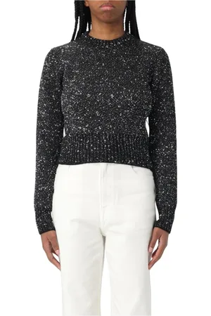 Golden Goose Strik, Dame, Sort, S, Sort Paillet Strik Pullover Sweater