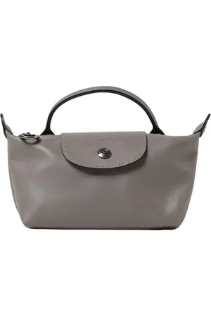 Longchamp Taske, Dame, Grå, ONE SIZE, Uld, Elegant Mini Håndtaske til Kvinder