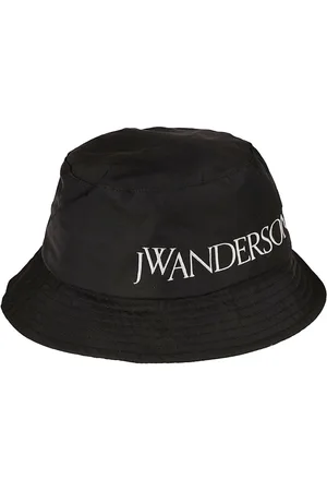 J.W.Anderson Tilbehør, Dame, Sort, S/M, Polyester, Logo Bucket Hat Tilbehør