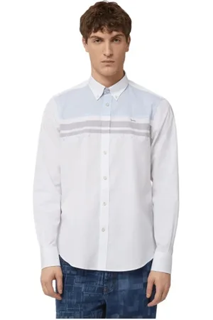 HARMONT&BLAINE Skjorte, Herre, Hvid, 2XL, Bomuld, Skjorte MED To-Farvede Bånd