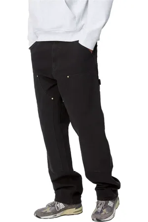 Carhartt Bukser, Herre, Sort, W33 L32, Bomuld, Sorte dobbelte knæ arbejdsbukser