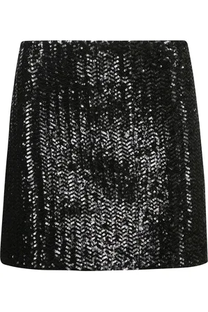 ANINE BING Nederdel, Dame, Sort, M, Pailetter, Paillet Jord Mini Nederdel