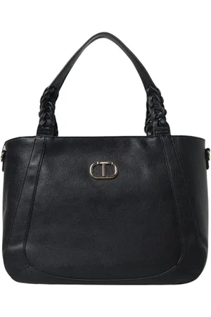 Twin-Set Taske, Dame, Sort, ONE SIZE, Uld, Snor Design Tote Taske