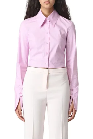 Patrizia Pepe Bluser & Skjorter, Dame, Lilla, 2XS, Bomuld, Lilla Poplin Skjorte Elegant Stil