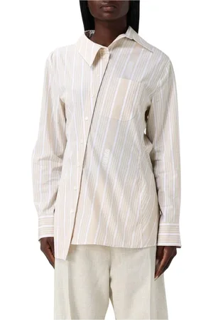 Jacquemus Bluser & Skjorter, Dame, , S, Bomuld, Stribet bomuldsskjorte afslappet pasform