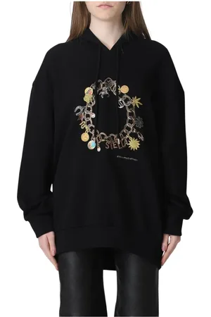 Stella McCartney Sweathshirts & Hoodies, Dame, Sort, S, Hoodie med kæde detalje