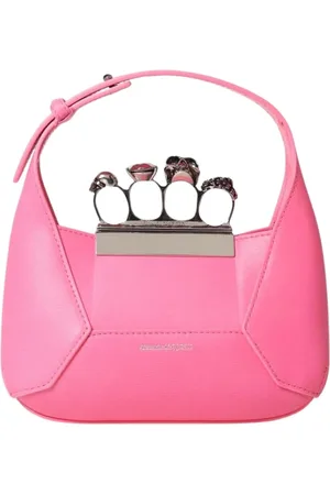 Alexander McQueen Taske, Dame, Lyserød, ONE SIZE, Læder, Smykket Læder Mini Taske