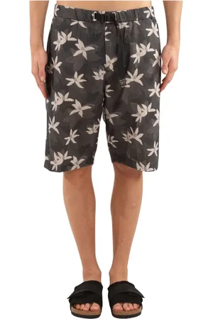White Sand Shorts, Herre, Grå, 2XL, Uld, Stilfulde Allover Print Shorts