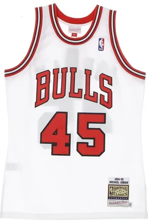Mitchell & Ness Top, Herre, Hvid, M, Chicago Bulls Jordan Autentisk Trøje Hvid