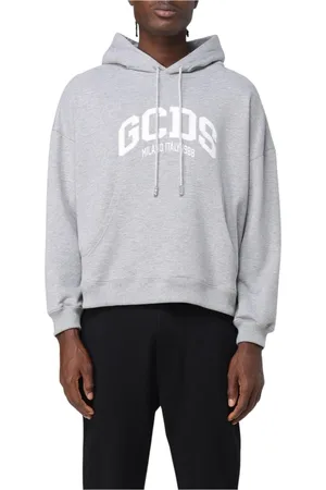 GCDS Sweathshirts & Hoodies, Herre, Grå, XS, Logo Hoodie til Mænd