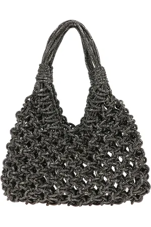 Hibourama Taske, Dame, Sort, ONE SIZE, Krystalbesat håndtaske med åben top