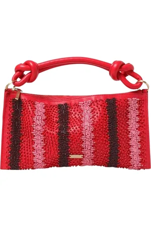 Cult Gaia Taske, Dame, Rød, ONE SIZE, Uld, Rød Perlet Clutch Taske