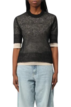 HUGO BOSS Strik, Dame, Sort, L, Elegant Mohair Pullover Sweater
