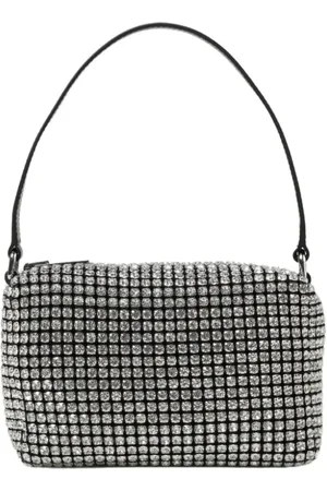 Alexander Wang Taske, Dame, Grå, ONE SIZE, Læder, Krystal Mini Taske Lynlås Lukning