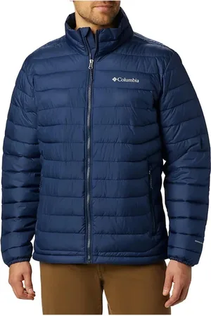 Columbia Jakke, Herre, Blå, S, Uld, Powder Lite Jakke i Blå