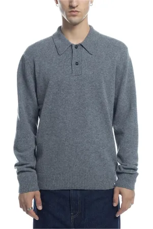 Norse projects Top, Herre, Grå, XL, Merino Lambswool Polo Shirt