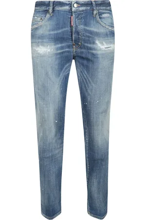 Dsquared2 Jeans, Herre, Blå, M, Bomuld, Slim Fit Stretch Bomuld Denim Jeans