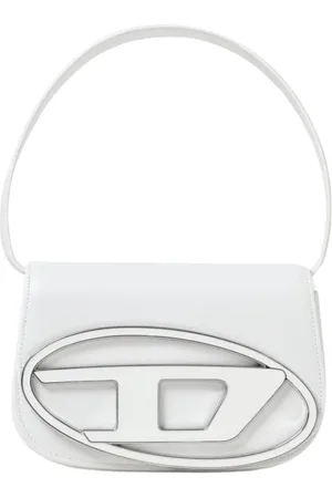 Diesel Taske, Dame, Hvid, ONE SIZE, Uld, Oval Logo Skuldertaske